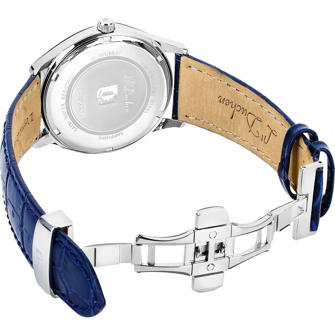 L'Duchen L'Duchen Carcassonne D 761.13.17,  швейцария мужские часы на браслете кожаный боковой вид